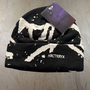 Arc’teryx Bird Head Toque Beanie Black White Logo NWT